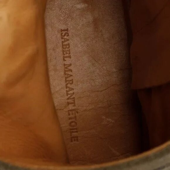 Isabel Marant Étoile ‘Ralf’ Olive Suede Ankle Boots - Picture 10 of 10